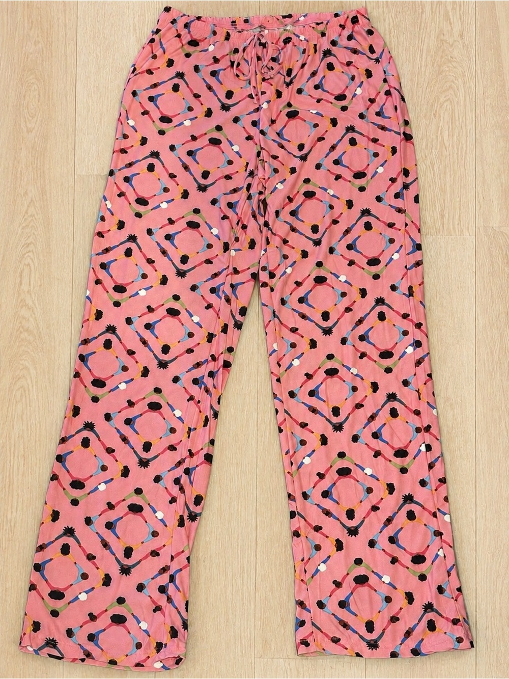 Black Paper Party Friendship Pajama Pants Size Medium